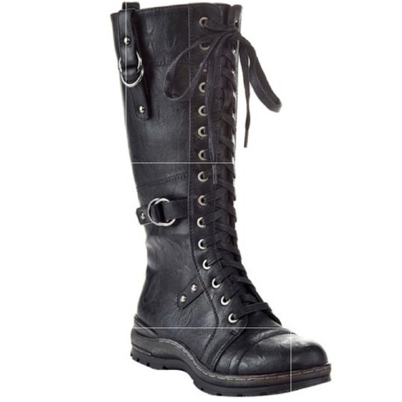 extreme by Eddie Marc Shoes - Lace up Combat Boots